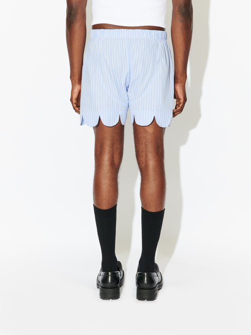 SCALLOPED BOXER SHORTS in BLUE | Charles Jeffrey Loverboy