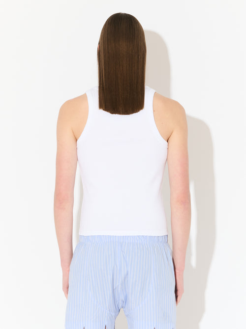 LOGO TANK TOP in WHITE | Charles Jeffrey Loverboy