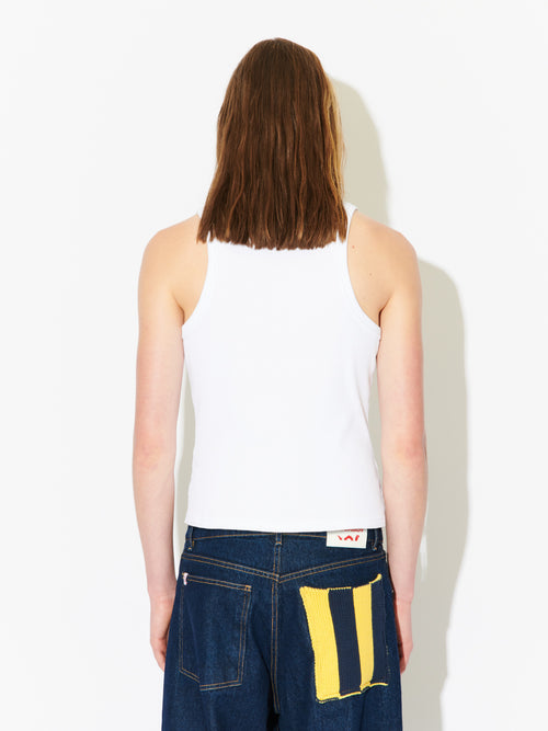 LOGO TANK TOP in WHITE | Charles Jeffrey Loverboy