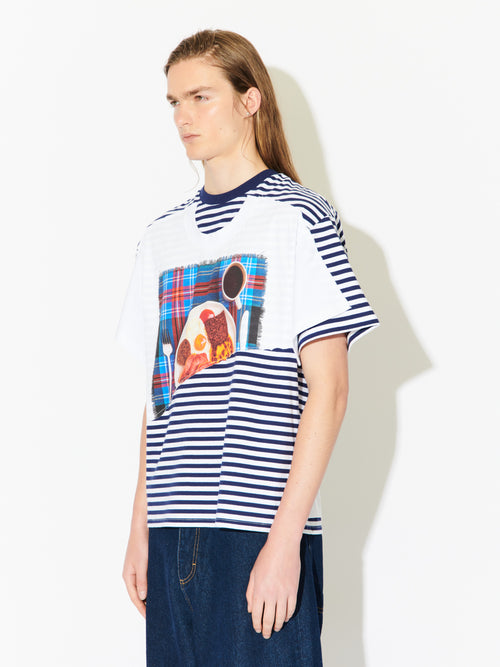 AULD HAG DOUBLE TEE in BLUE | Charles Jeffrey Loverboy