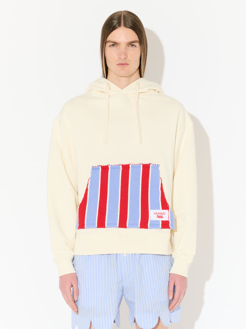 PATCH RABBIT EARS HOODY in ECRU | Charles Jeffrey Loverboy