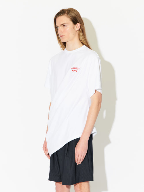 TOPSY TURVY TEE in WHITE | Charles Jeffrey Loverboy