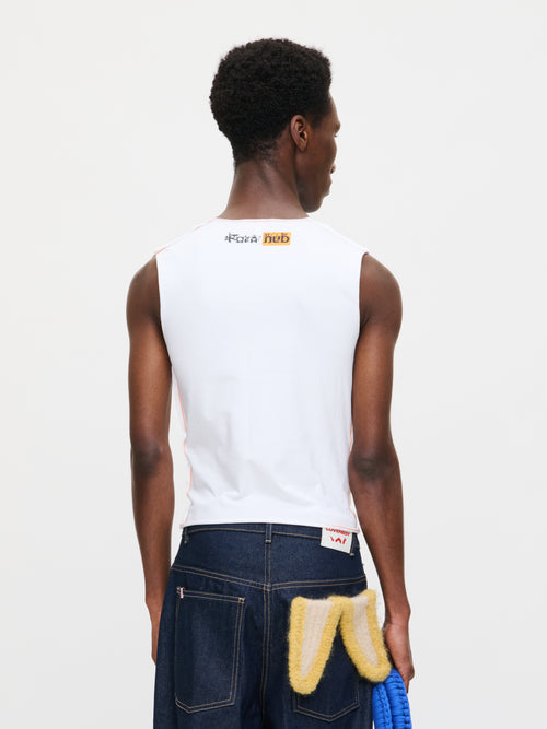 GRAPHIC TANK TOP in WHITE | Charles Jeffrey Loverboy