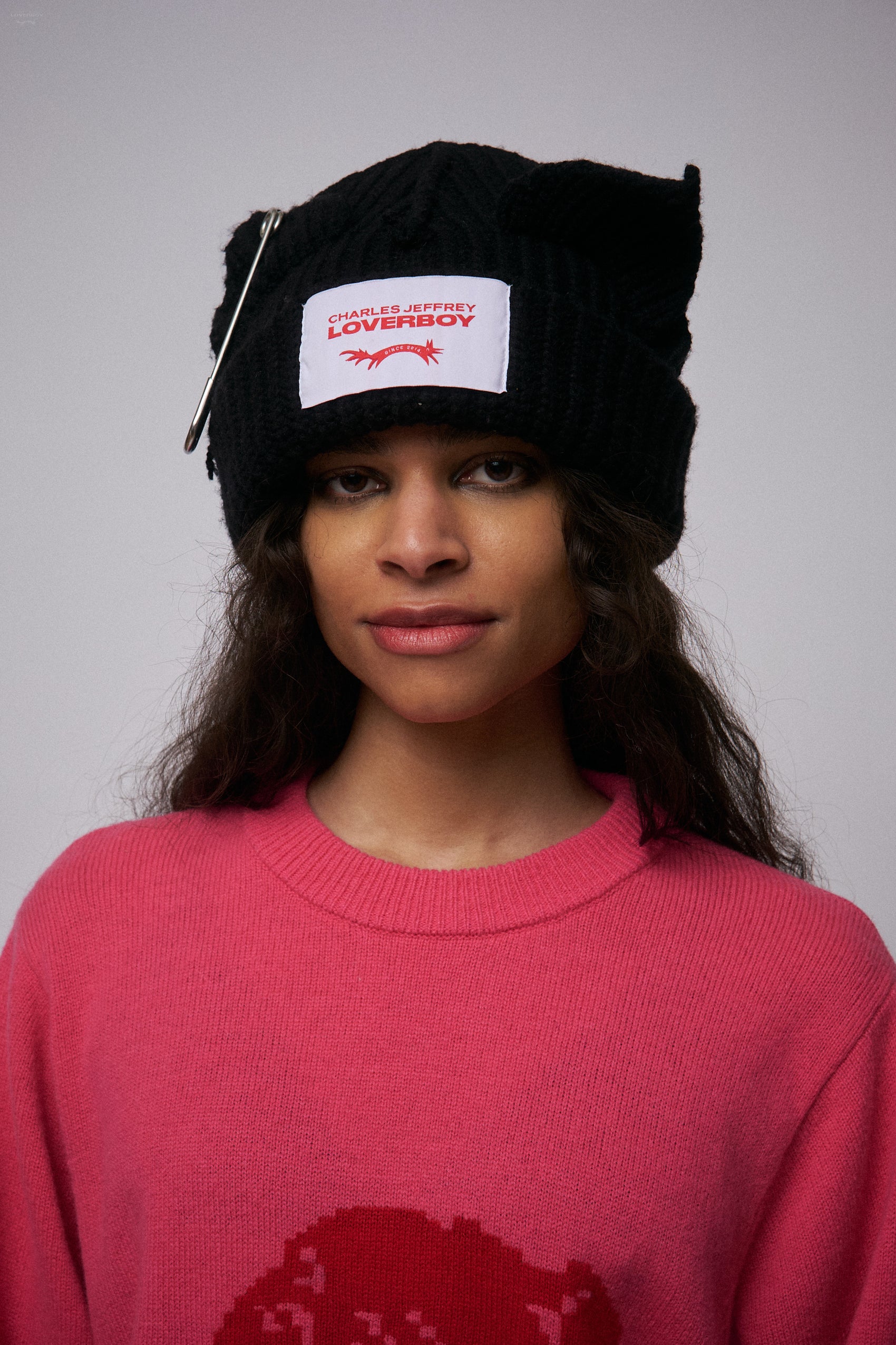 CHUNKY PUNK EARS BEANIE EXCLUSIVE in BLACK