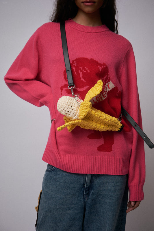 MINI BANANA BAG in YELLOW ECRU