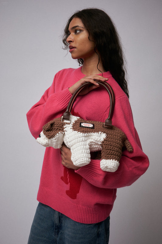 BULLDOG BAG in BEIGE ECRU