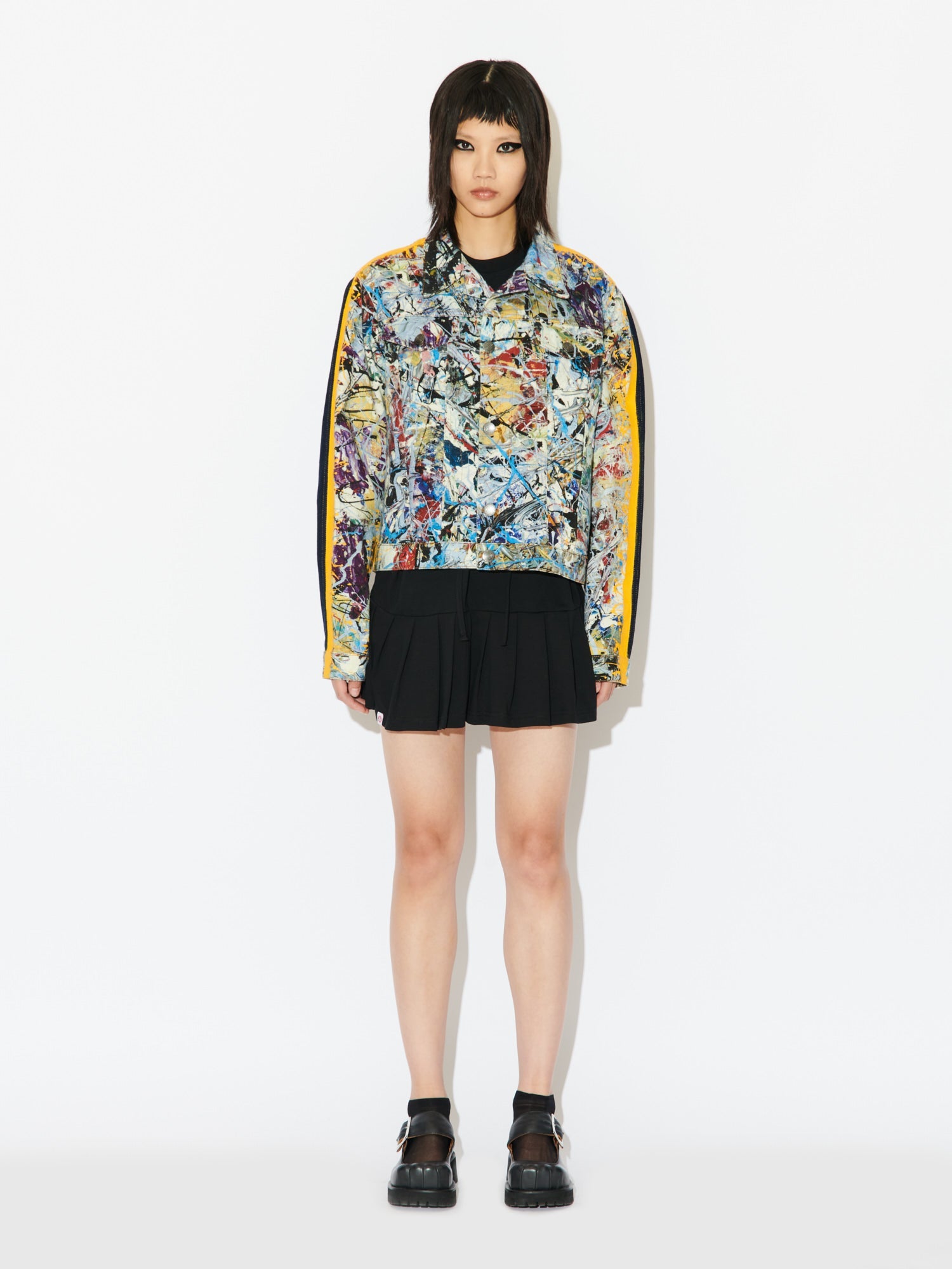 Charles Jeffrey Loverboy 総柄 デニムジャケット CHARLES JEFFREY LOVERBOY - 【残り一点】Silky Oversized Denim