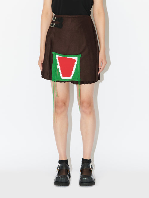 MINI KILT WITH KNIT PATCH | Charles Jeffrey Loverboy