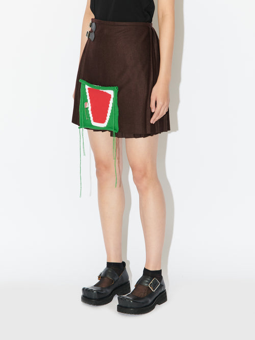 MINI KILT WITH KNIT PATCH | Charles Jeffrey Loverboy