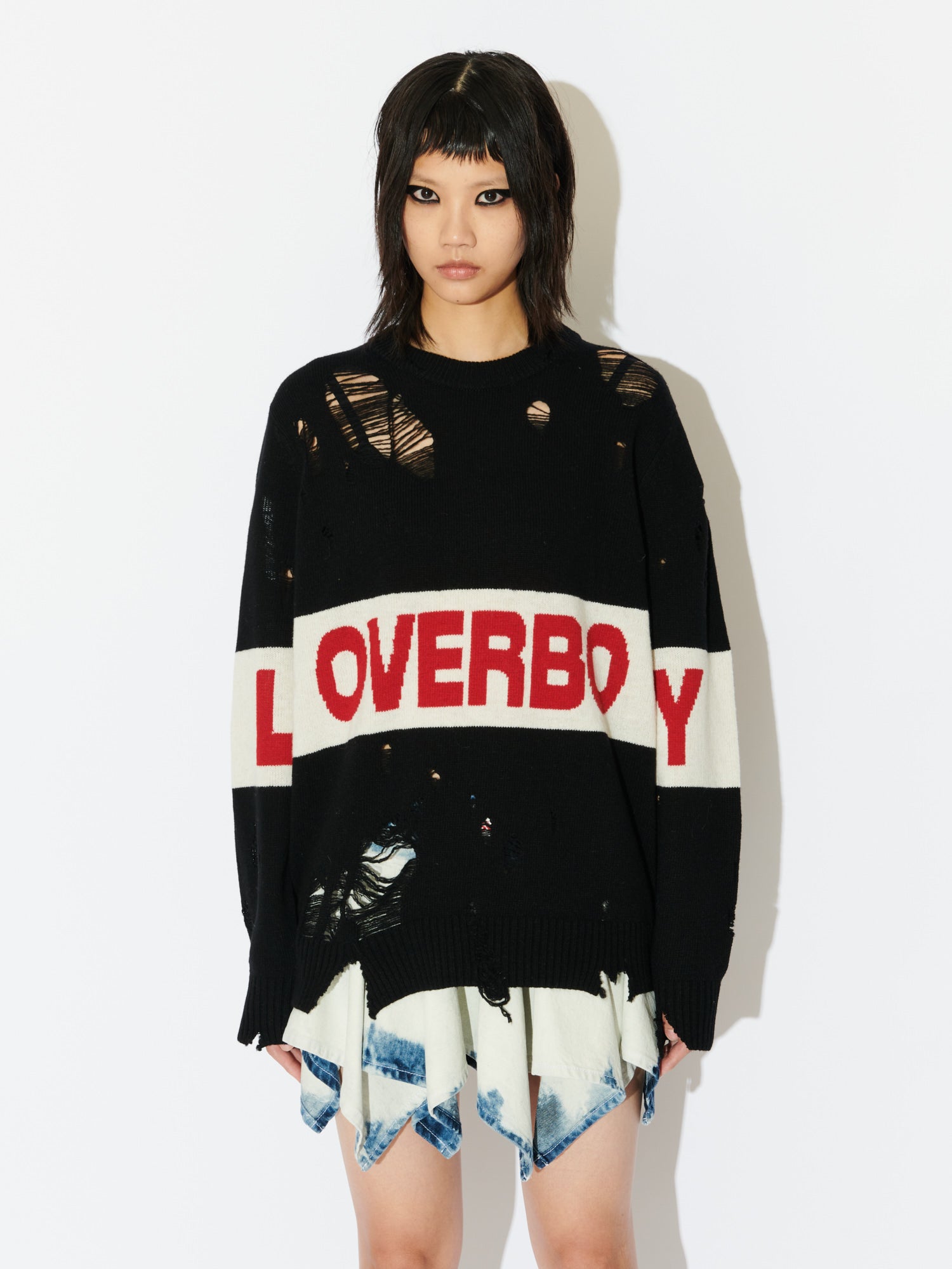 DISTRESSED LOVERBOY LOGO JUMPER