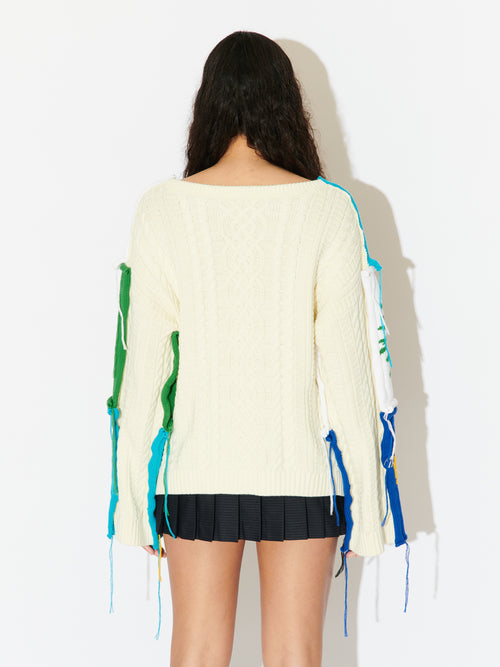 PATCH CABLE KNIT JUMPER | Charles Jeffrey Loverboy