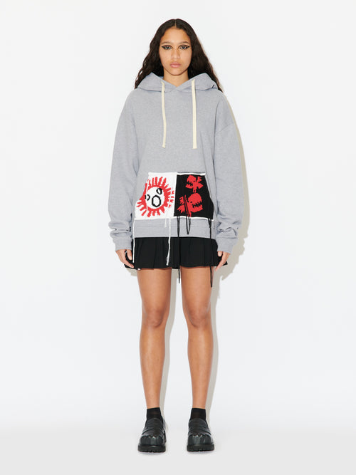 PATCH RABBIT EARS HOODY | Charles Jeffrey Loverboy