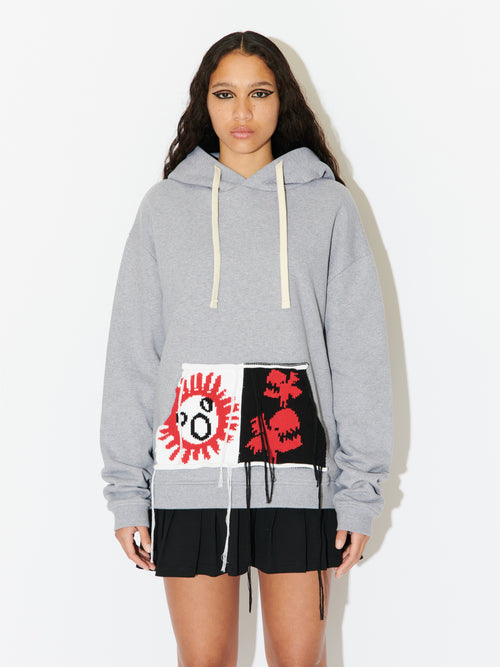 PATCH RABBIT EARS HOODY | Charles Jeffrey Loverboy