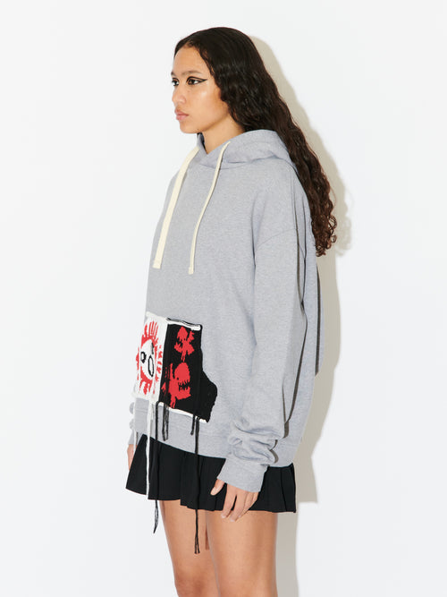 PATCH RABBIT EARS HOODY | Charles Jeffrey Loverboy