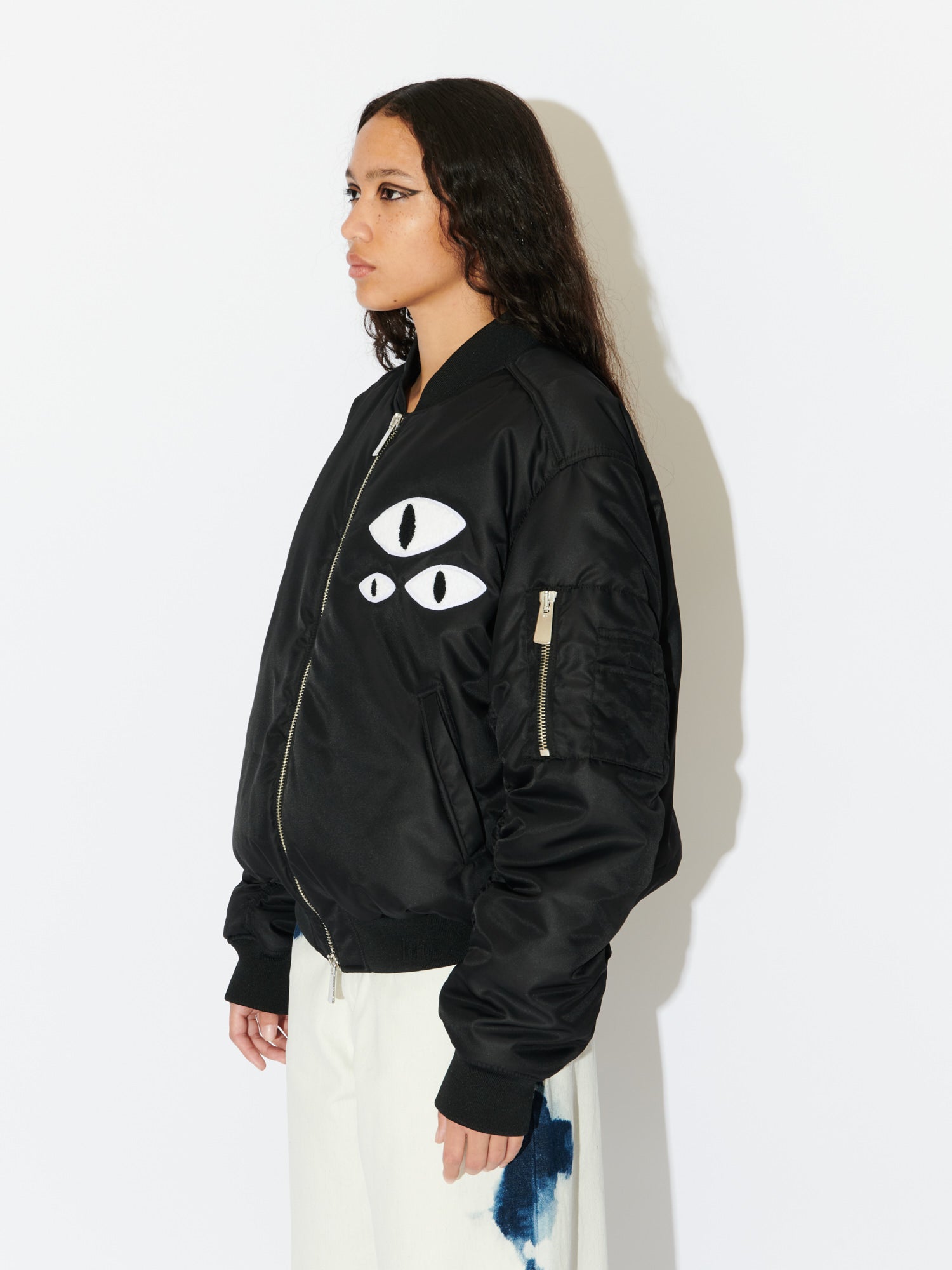 CHARLES JEFFREY LOVERBOY 宇宙柄 Mサイズ ジャケット Charles Jeffrey Loverboy ペイント デニムジャケット | ブルー