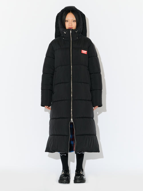 LONG BUNNY PUFFER JACKET in BLACK | Charles Jeffrey Loverboy