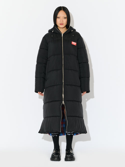LONG BUNNY PUFFER JACKET in BLACK | Charles Jeffrey Loverboy