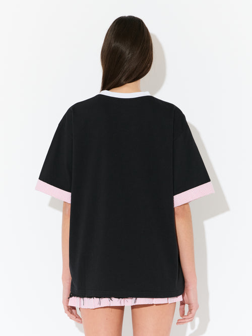 TURN UP TEE in BLACK YELLOW BANANA | Charles Jeffrey Loverboy