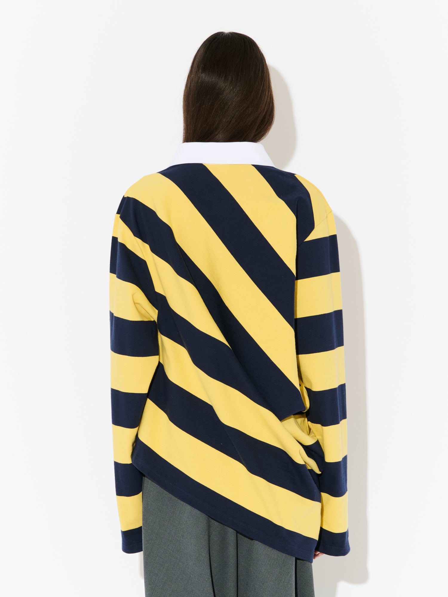 TOPSY TURVY POLO in YELLOW NAVY