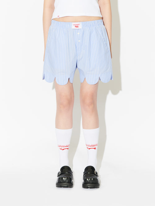 SCALLOPED BOXER SHORTS in BLUE | Charles Jeffrey Loverboy