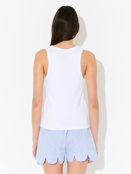 LOGO TANK TOP in WHITE | Charles Jeffrey Loverboy