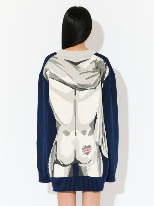 SEXY BUST JUMPER in BLUE | Charles Jeffrey Loverboy