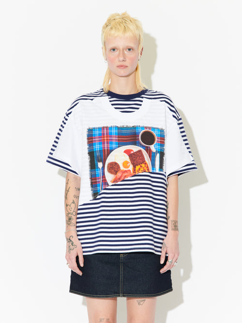 AULD HAG DOUBLE TEE in BLUE | Charles Jeffrey Loverboy