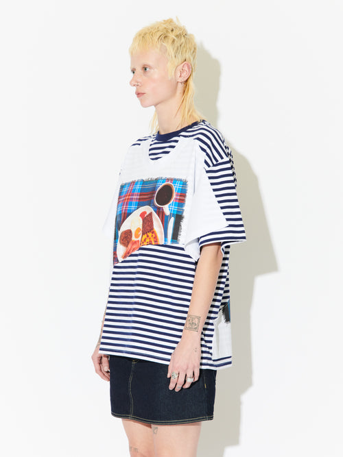 AULD HAG DOUBLE TEE in BLUE | Charles Jeffrey Loverboy