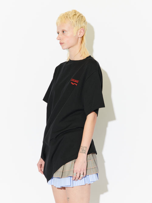 TOPSY TURVY TEE in BLACK | Charles Jeffrey Loverboy