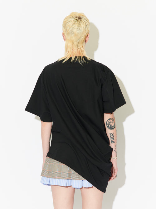 TOPSY TURVY TEE in BLACK | Charles Jeffrey Loverboy