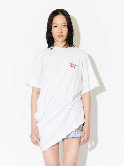 TOPSY TURVY TEE in WHITE | Charles Jeffrey Loverboy