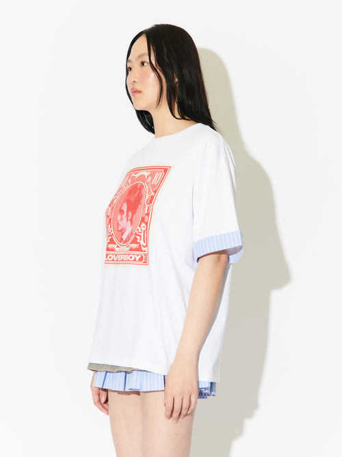 TURN UP TEE in WHITE | Charles Jeffrey Loverboy