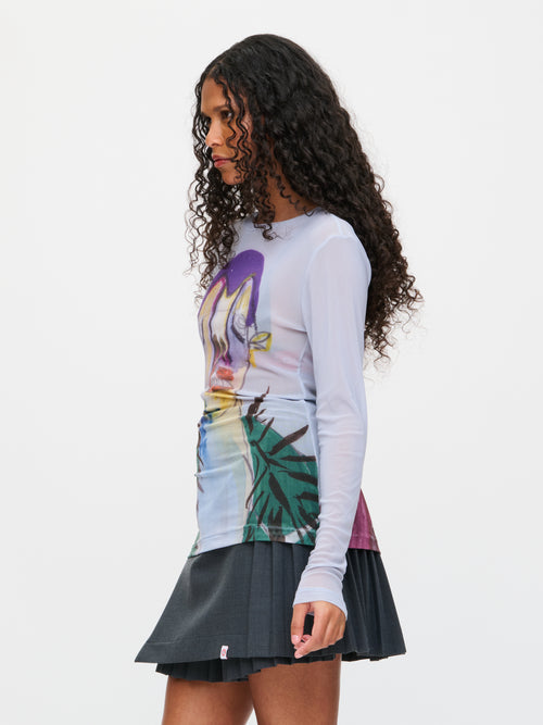 POWERMESH LONG SLEEVE TEE in BABY BLUE | Charles Jeffrey Loverboy