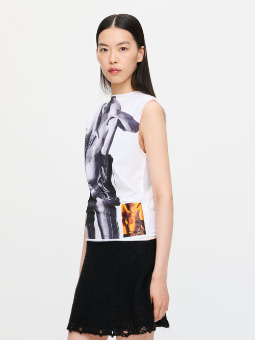 GRAPHIC TANK TOP in WHITE | Charles Jeffrey Loverboy
