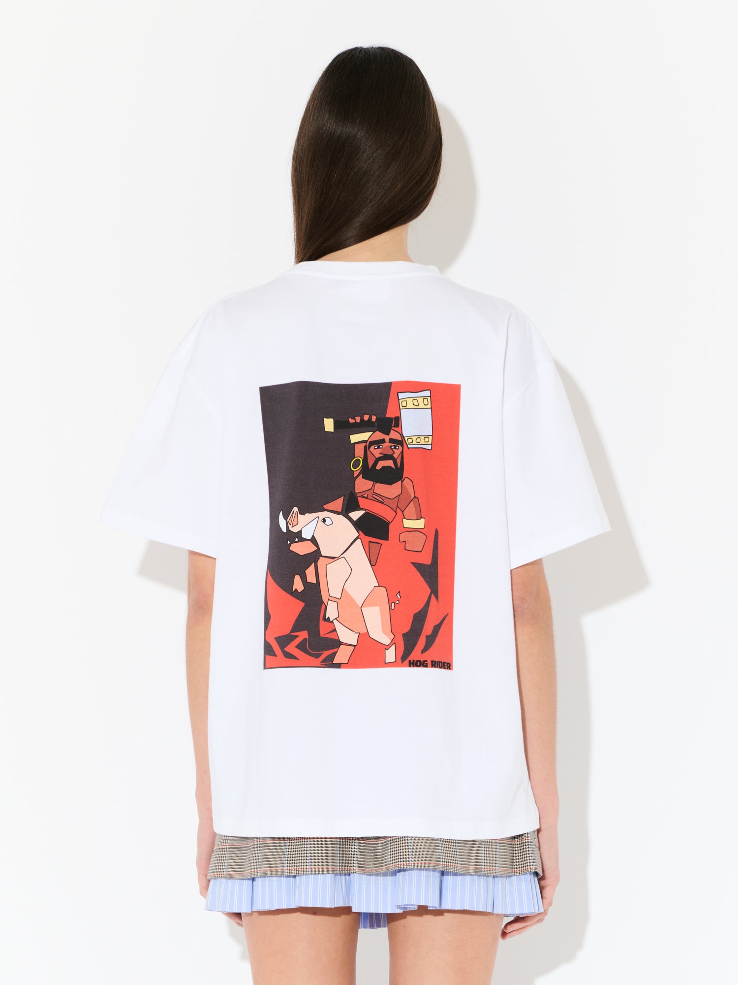 HOG RIDER TEE in WHITE