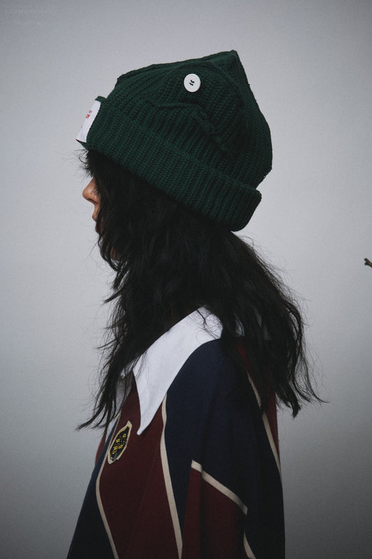 CHUNKY FROG BEANIE in GREEN