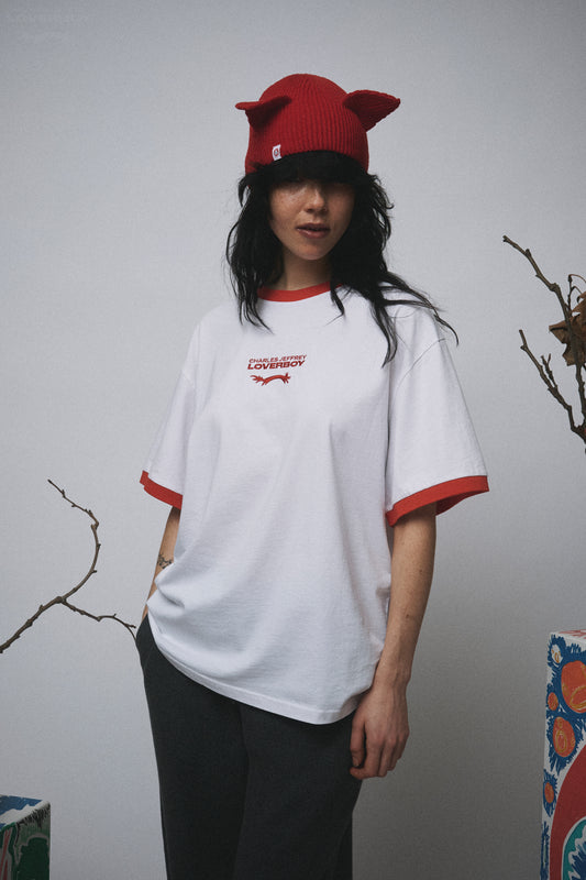 LOGO TEE in WHITE RED