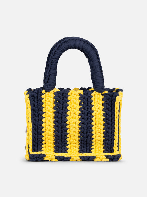 BUCKET BAG WITH BANANA PEEL KEYRING in BLUE