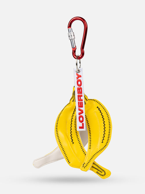 BUCKET BAG WITH BANANA PEEL KEYRING in BLUE