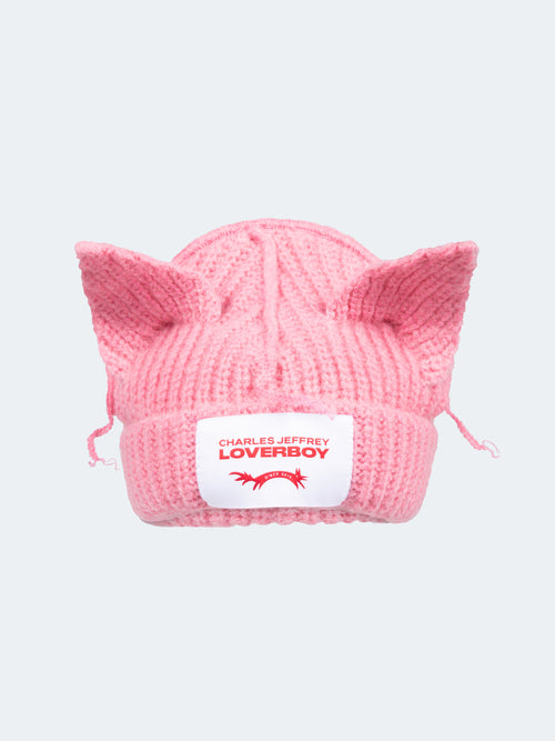 CHUNKY EARS BEANIE EXCLUSIVE in PINK | Charles Jeffrey Loverboy