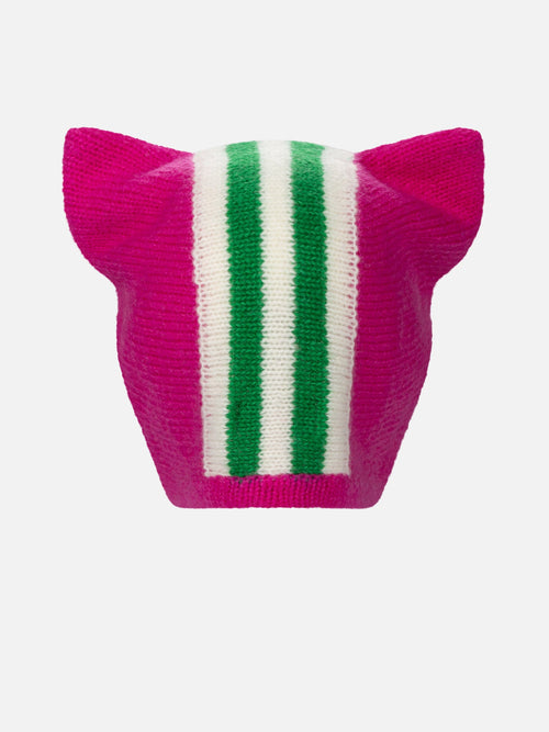 EARS BONNET in PINK GREEN WHITE | Charles Jeffrey Loverboy