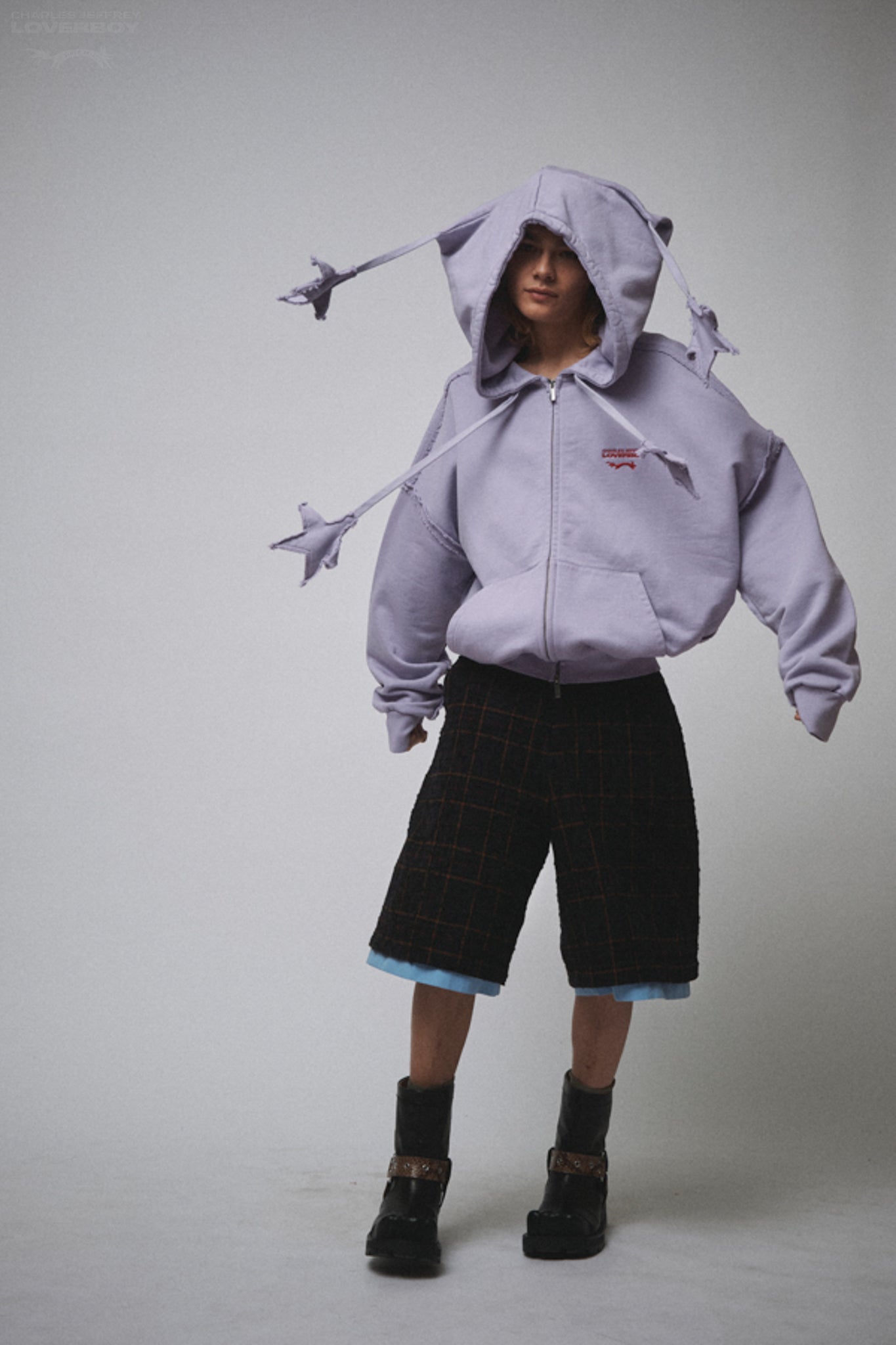 STAR HOODY in LILAC